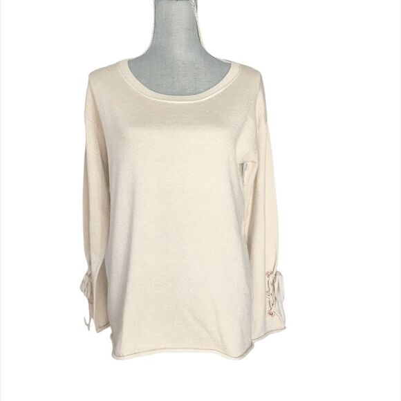 Love Scarlett Champagne with Gold Thread Sweater Size S - Picture 1 of 4